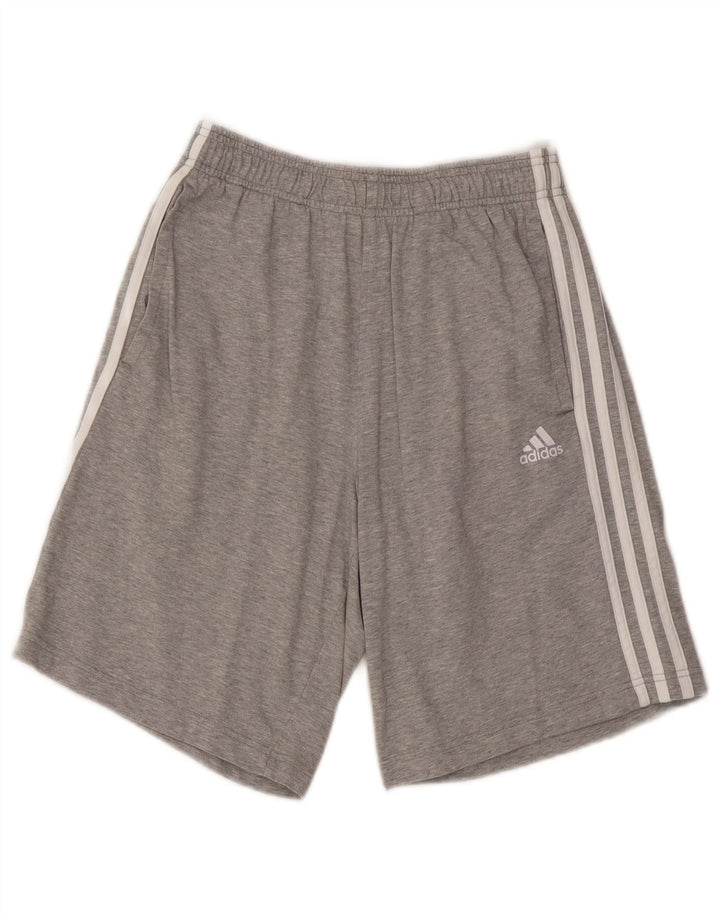 Pantaloni scurți sport adidas pentru bărbați, bumbac, gri mic