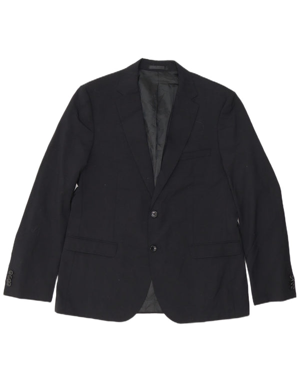 Jachetă blazer slim cu 2 nasturi pentru bărbați French Connection UK 44 2XL bleumarin