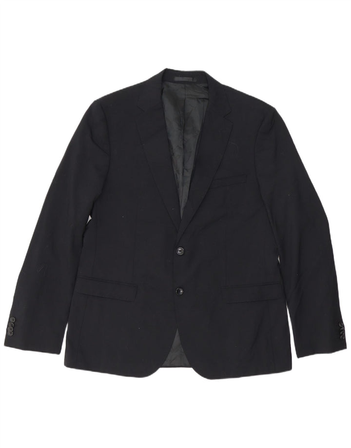 Jachetă blazer slim cu 2 nasturi pentru bărbați French Connection UK 44 2XL bleumarin