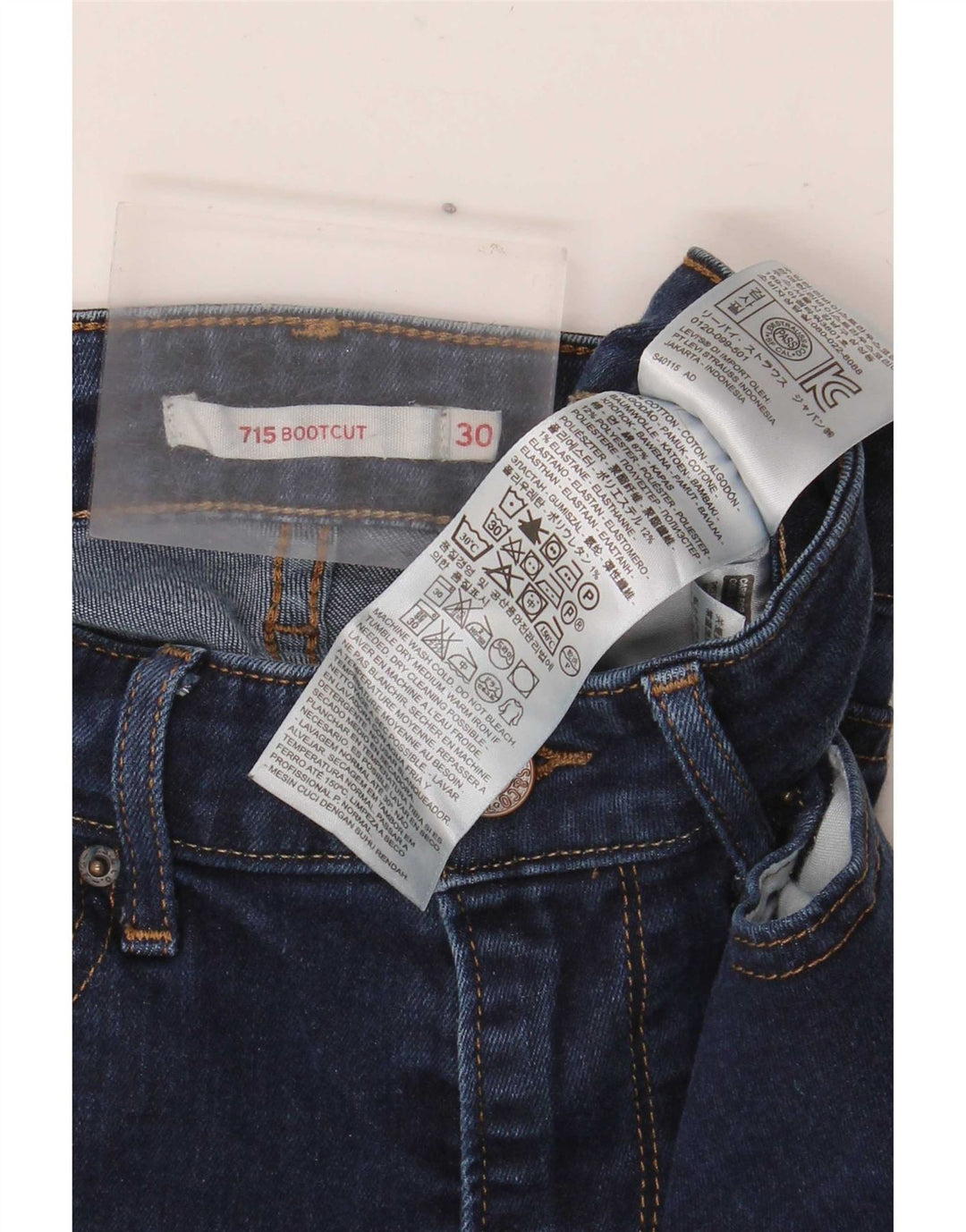 Blugi Levi's pentru femei 715 Bootcut W30 L32 Bumbac bleumarin