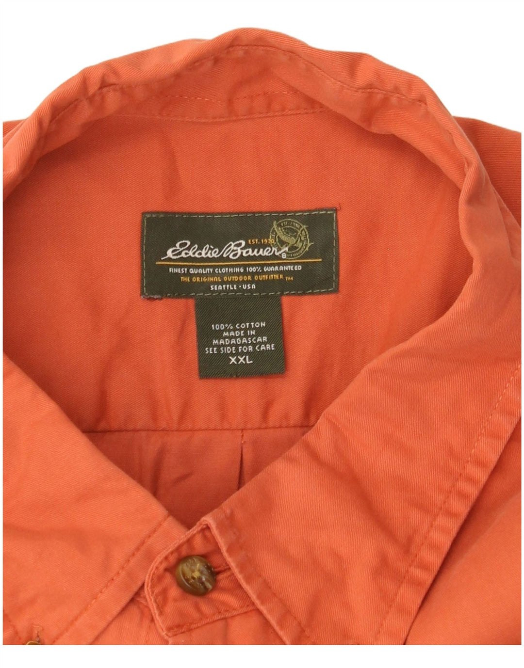 Cămașă pentru bărbați Eddie Bauer 2XL bumbac portocaliu