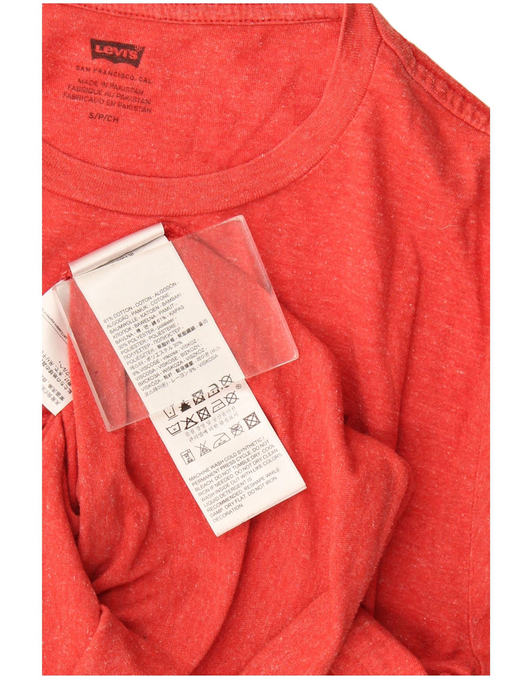 Tricou grafic pentru bărbați Levi's Top mic, roșu, bumbac cu pete