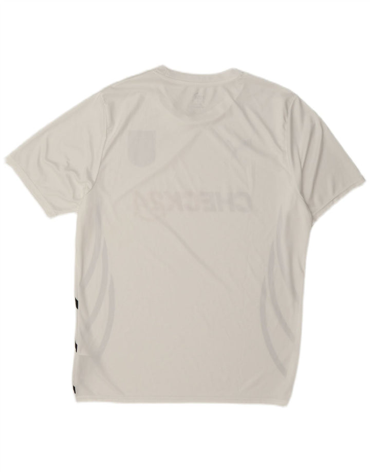 Tricou grafic Puma Deutshland pentru bărbați Top mare din poliester alb
