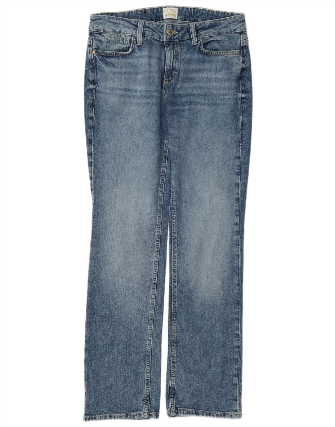 Blugi drepte pentru femei Guess W29 L31 Bumbac albastru