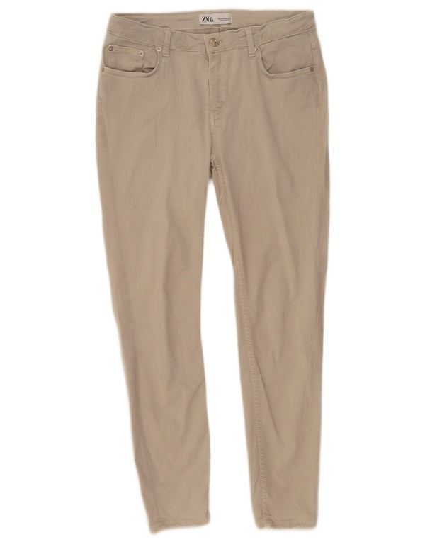 Pantaloni de damă Zara skinny casual EU 42 Large W32 L26 Bej