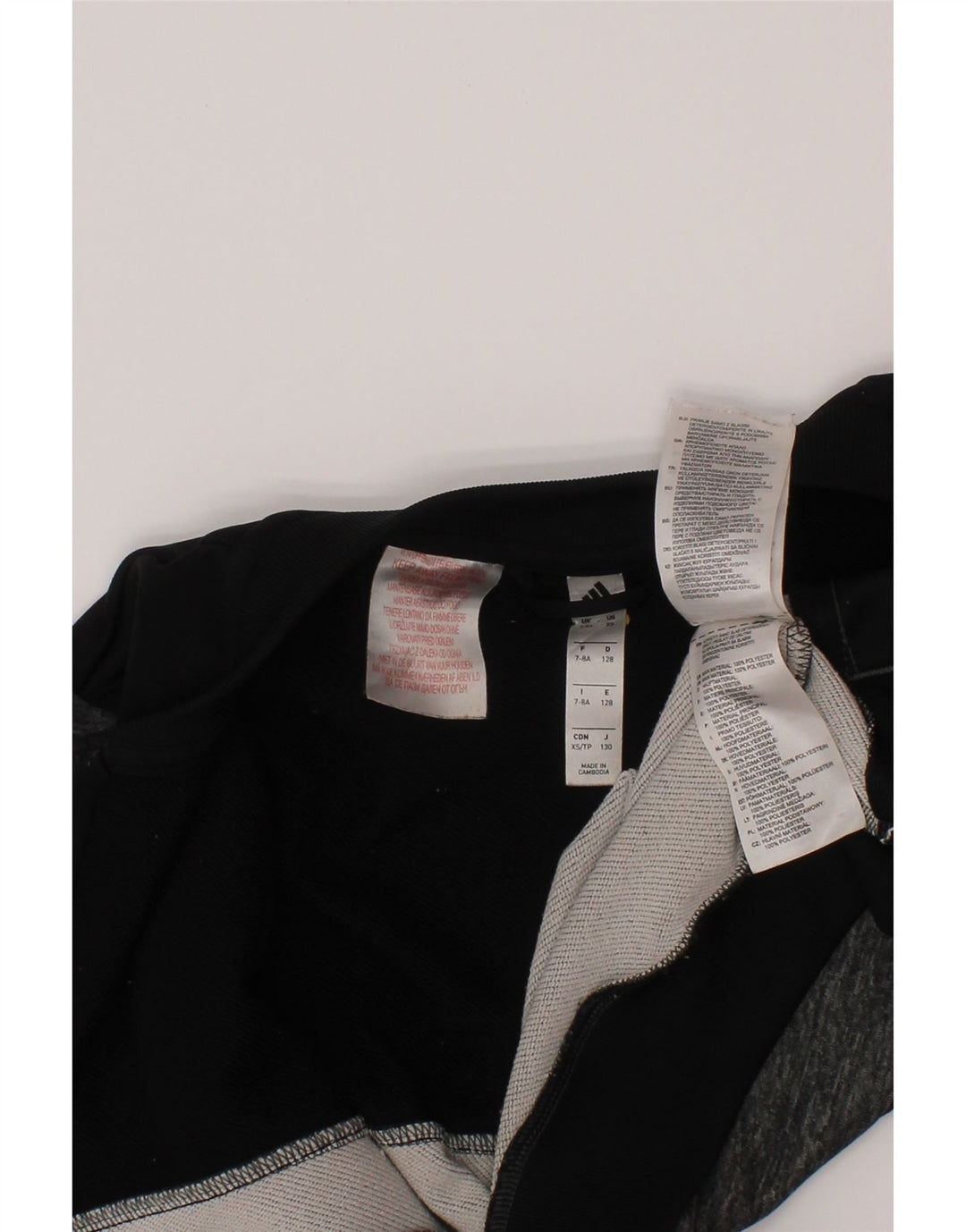 Jachetă de top pentru trening Climalite Adidas pentru băieți 7-8 ani, gri Colorblock