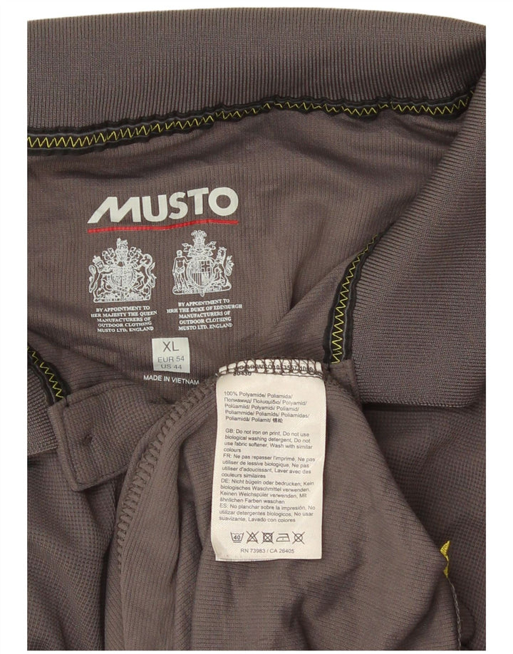 MUSTO tricou polo pentru bărbați XL poliamidă gri