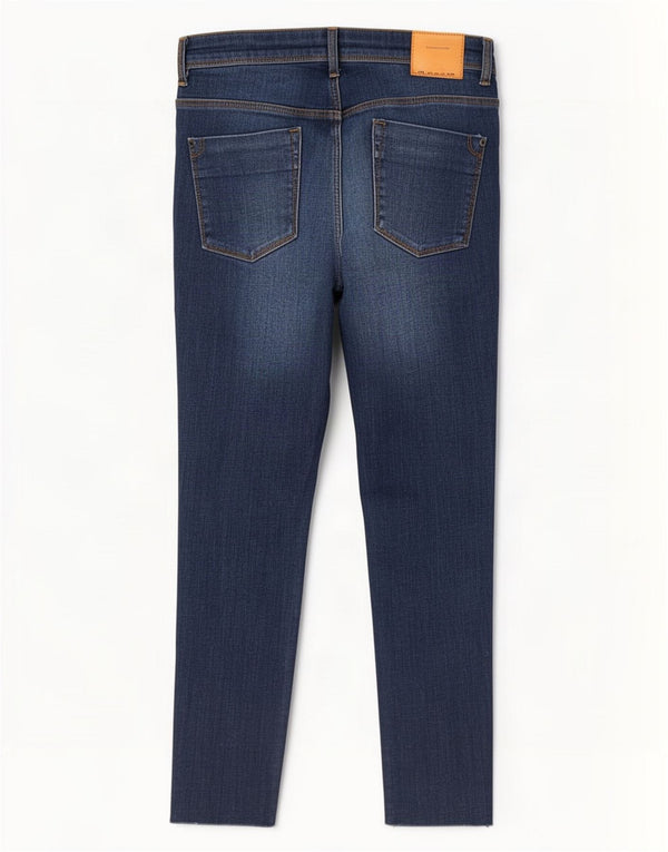 Blugi drepti pentru femei Zara EU 40 Medium W30 L27 Albastru