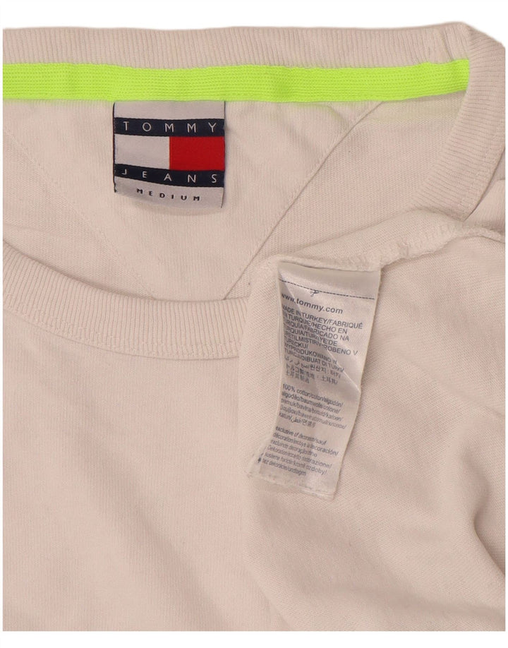 Tricou grafic Tommy Hilfiger pentru bărbați Top mediu din bumbac alb