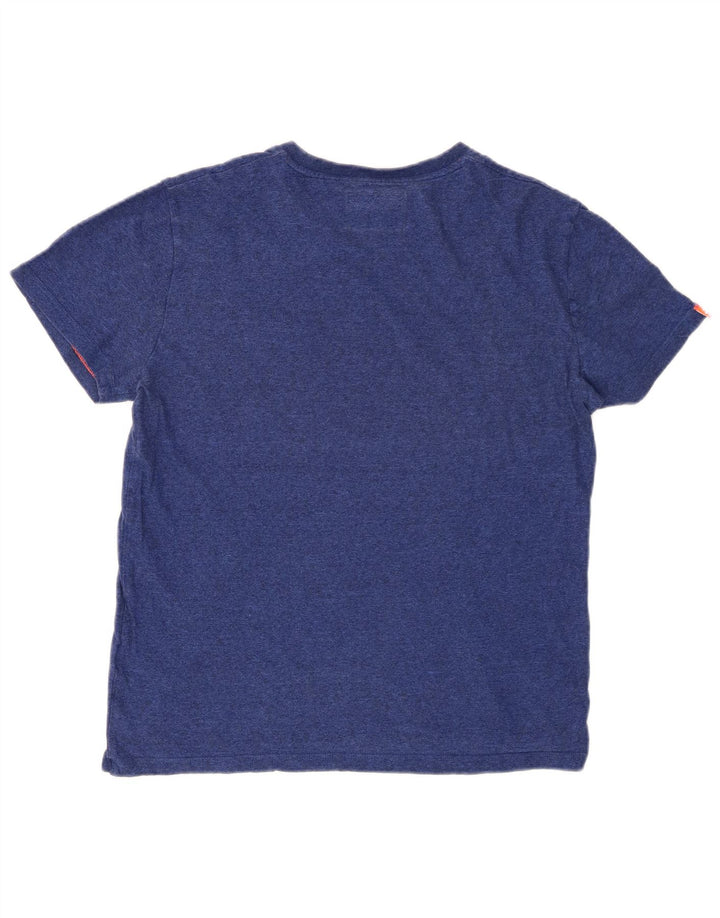 SUPERDRY Tricou Bărbați Top Medium Blue Pete Bumbac