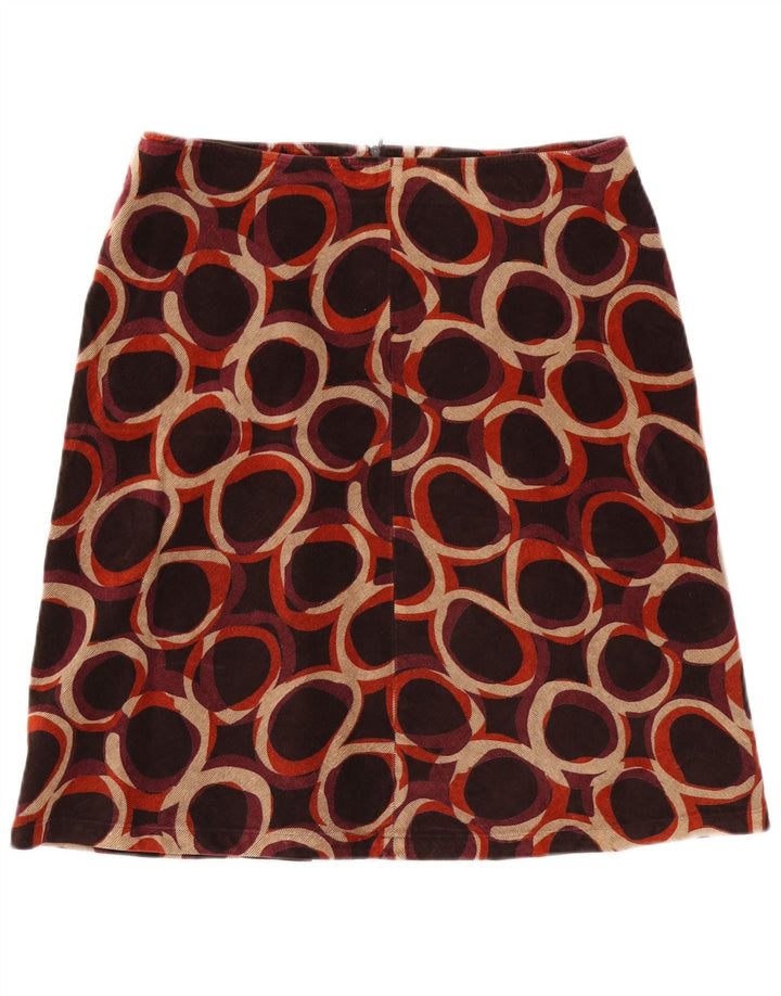 HOBBS Fustă în formă de A pentru femei UK 16 mare W34 bumbac cu buline multicolore