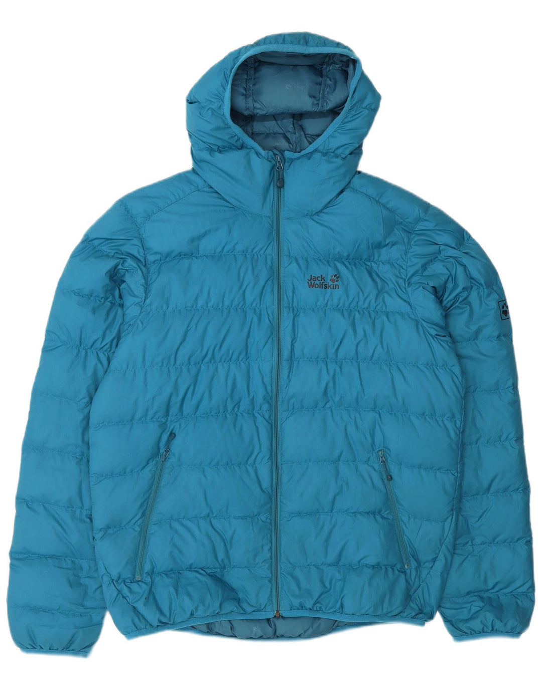 Jack Wolfskin Jachetă căptușită cu glugă pentru bărbați Marea Britanie 40/42 Poliester albastru mare