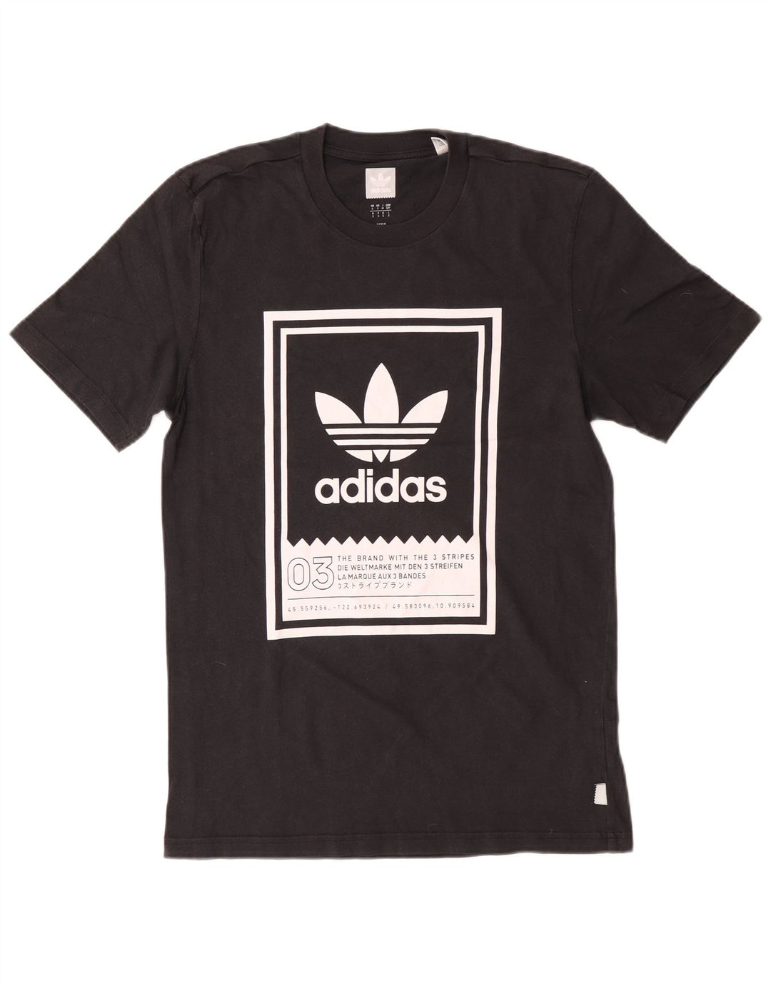 Tricou grafic ADIDAS pentru bărbați Top mic bumbac negru