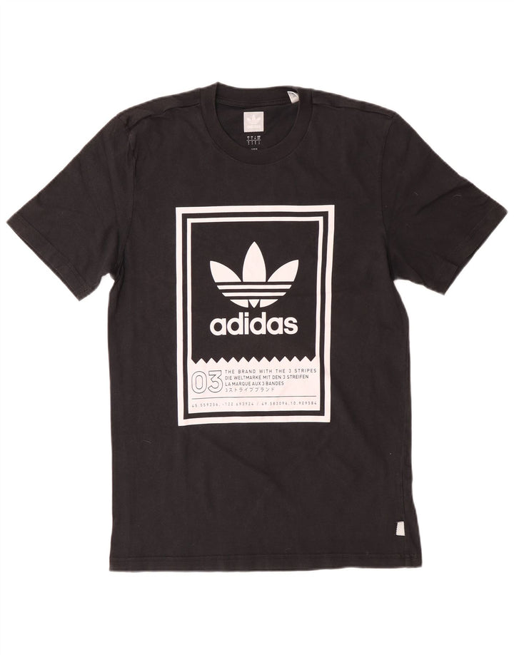 Tricou grafic ADIDAS pentru bărbați Top mic bumbac negru