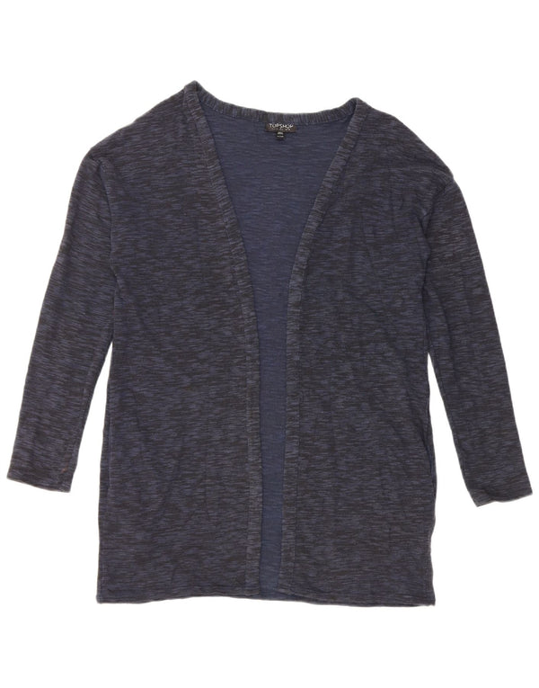 Pulover cardigan cu paragate Topshop pentru femei UK 10 mic bumbac bleumarin