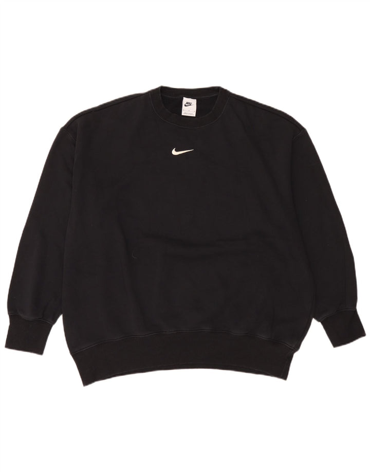 Hanorac Nike pentru bărbați, cu tăiere lentă, din bumbac mediu negru