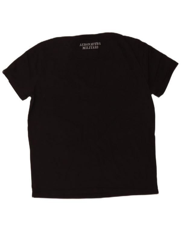 Aeronautica Militare Bărbați Tricou Top 2XL Bumbac Negru