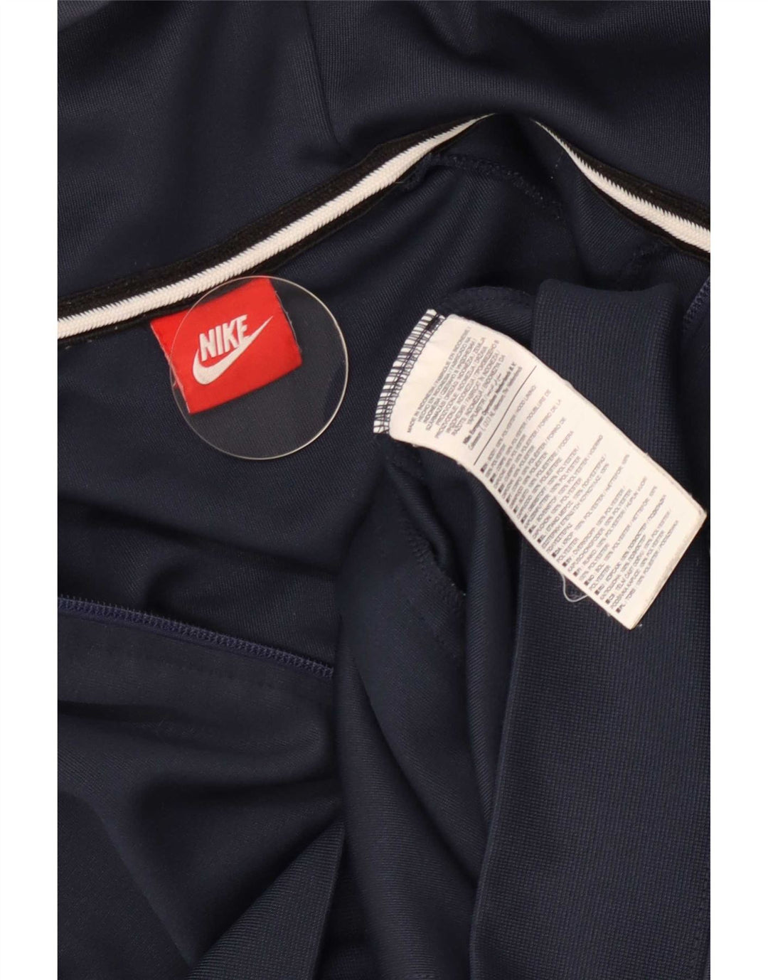 Pulover Nike pentru bărbați, cu fermoar, din poliester color-bloc, albastru bleumarin