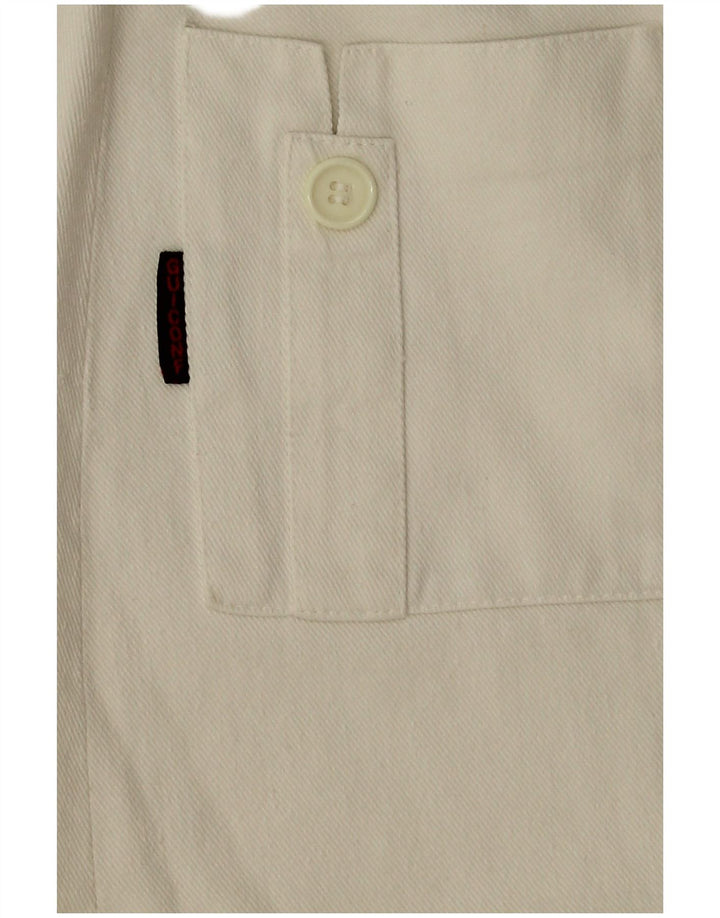 Fusta de blugi vintage pentru femei W24 XS alb