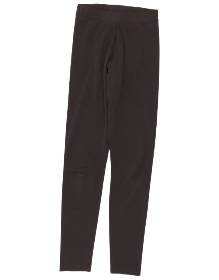 Leggings cu grafic pentru femei Adidas UK 8, poliester negru mic