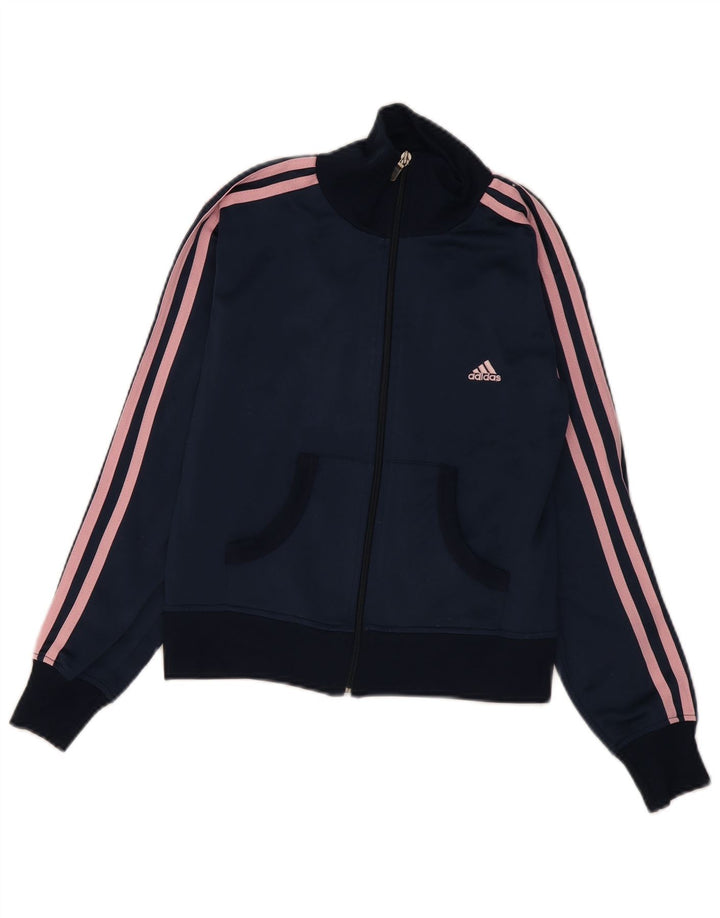 Jachetă Adidas Crop Trening Top Jacket UK 14 Medium Bleumarin Poliester