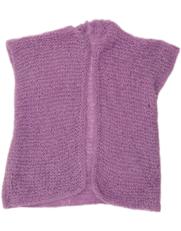 Pulover Vintage pentru femei cu mânecă scurtă deschisă cardigan UK 20 2XL Violet