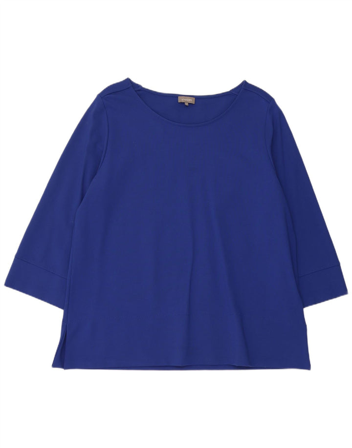 Jaeger Top pentru femei cu mâneci 3/4 UK 18 XL Blue Viscose