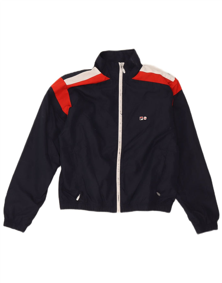 Jachetă de top pentru trening Fila pentru femei UK 10 Small Bleumarin Colorblock