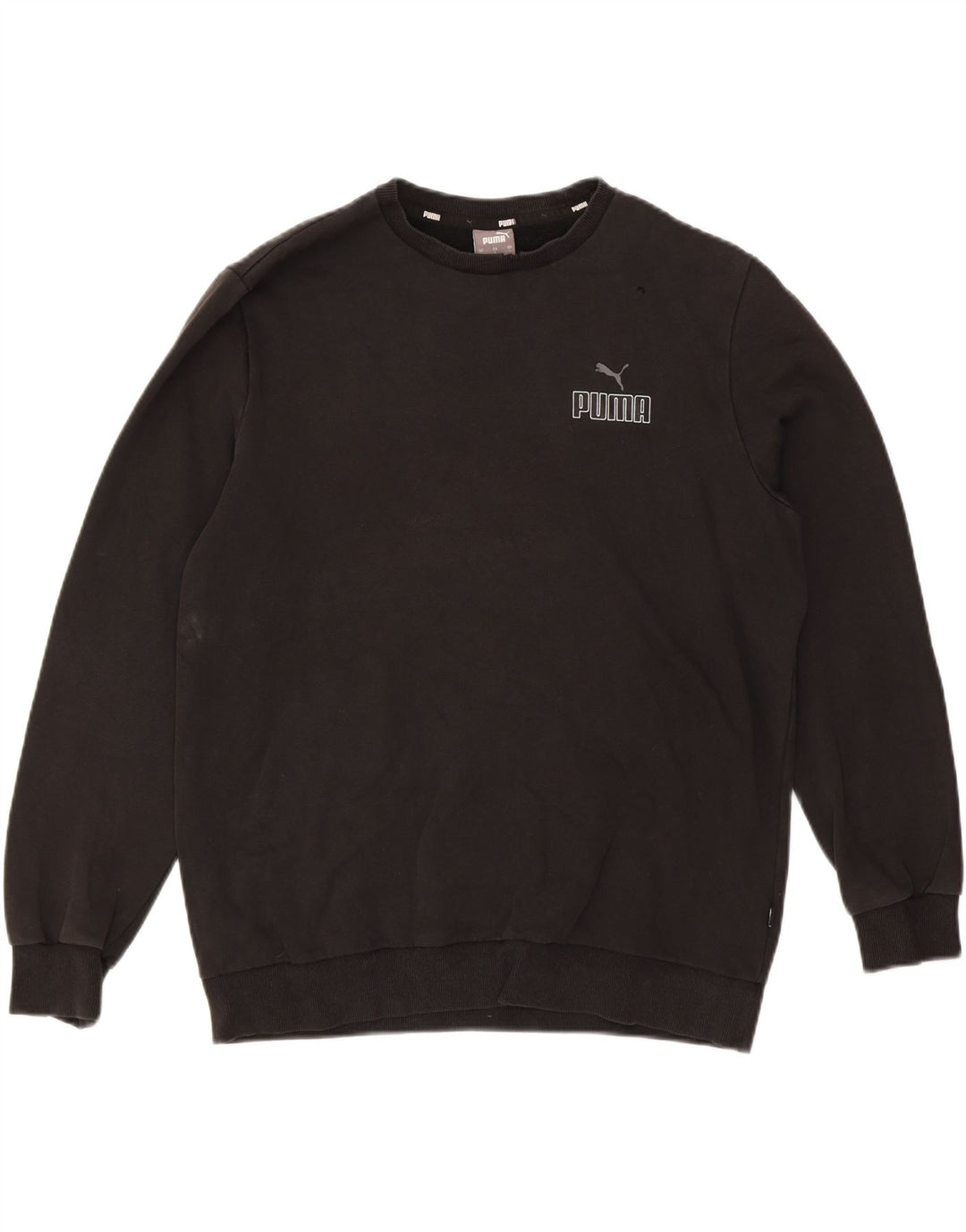 PUMA Mens Sweatshirt Jumper Large Black Cotton Vintage Puma and Second-Hand Puma from Messina Hembry 