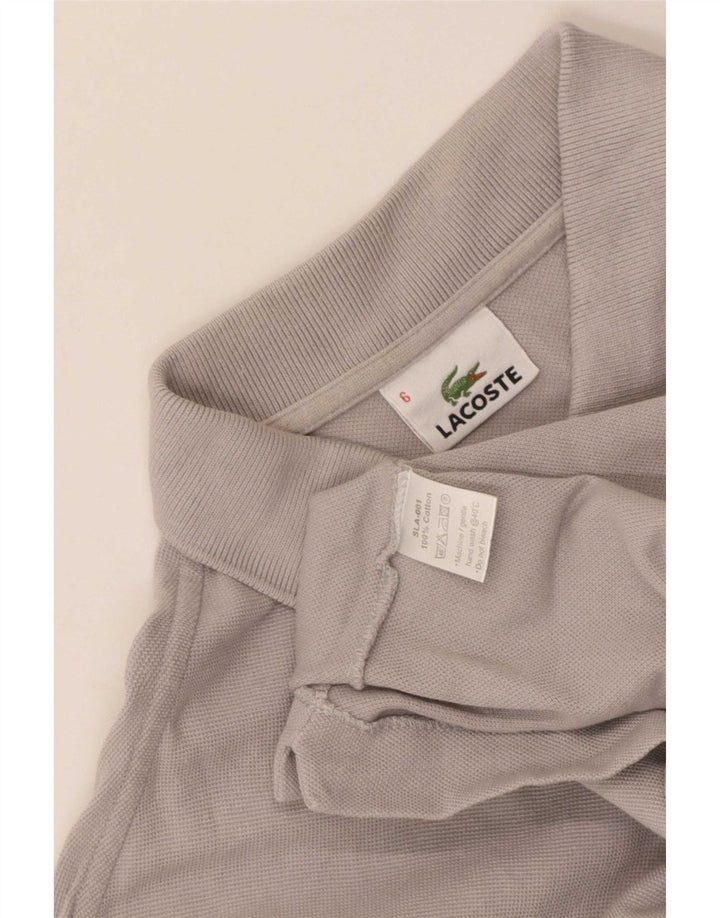 Tricou polo pentru bărbați Lacoste Mărimea 6 XL bumbac gri