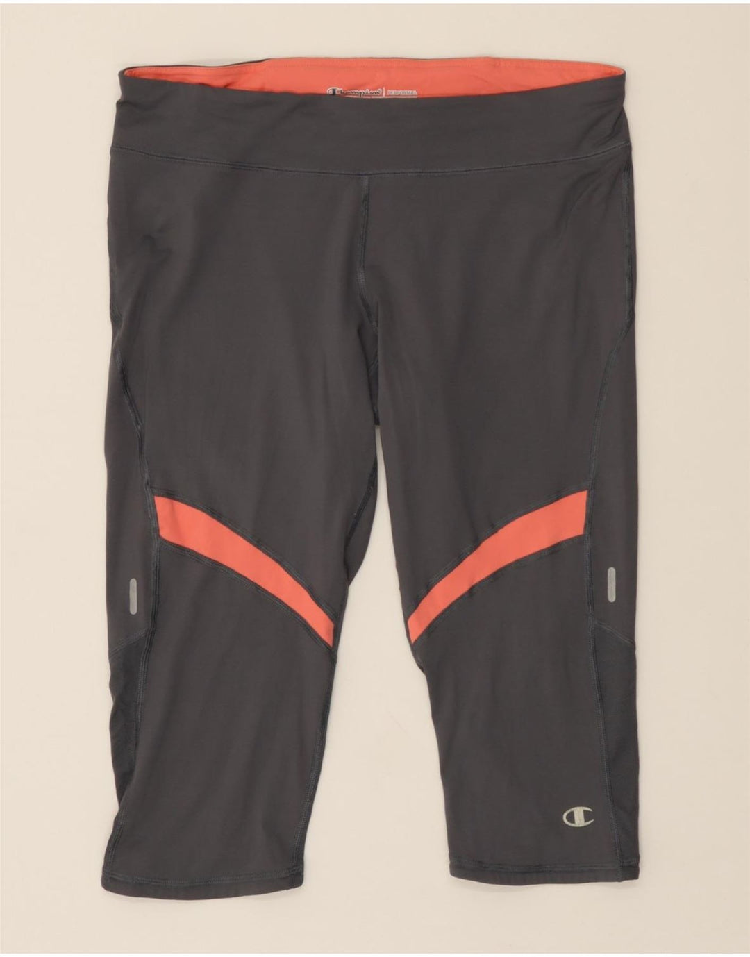 CHAMPION Womens Capri Leggings UK 18 XL  Grey Colourblock Polyester Vintage Champion and Second-Hand Champion from Messina Hembry 
