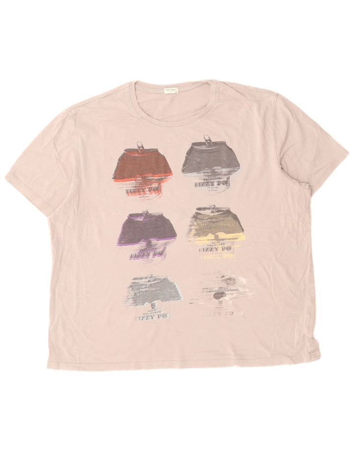 Tricou grafic pentru bărbați PAUL SMITH Top mare bumbac gri