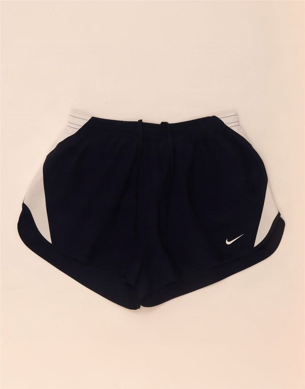 Nike Mens Dri Fit Sport Shorts UK 30/32 XS Navy Blue Colourblock Polyester