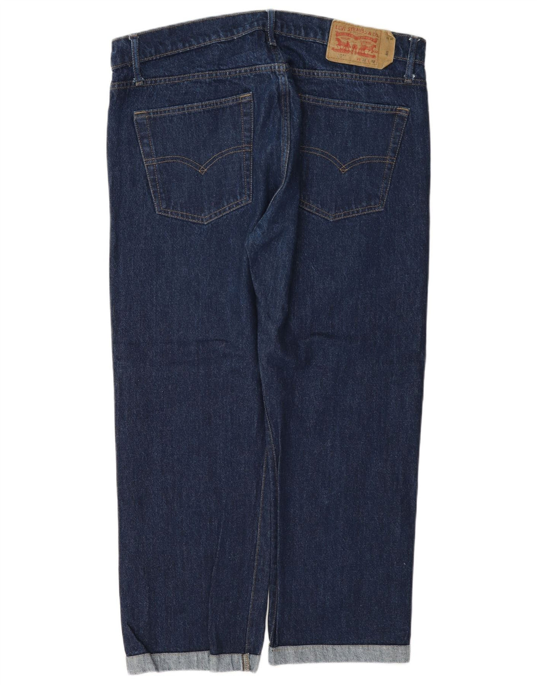 Blugi drepti pentru femei Levi's 501 W38 L27 Bumbac bleumarin