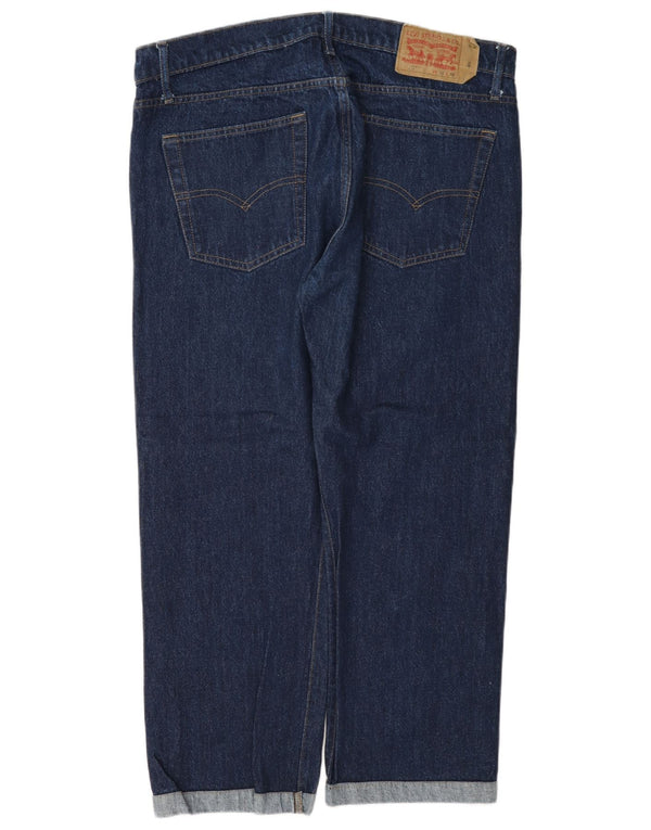 Blugi drepti pentru femei Levi's 501 W38 L27 Bumbac bleumarin