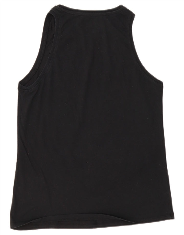 Top cu vestă grafică Nike Dri Fit pentru femei UK 10 Small Black