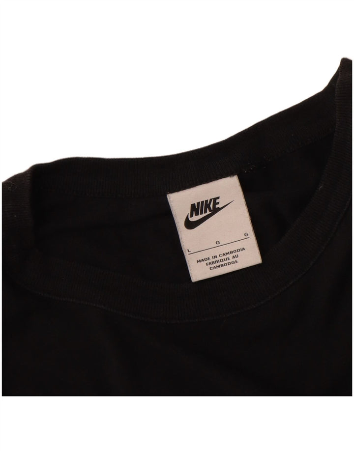 Tricou grafic Nike pentru bărbați Top mare din bumbac negru