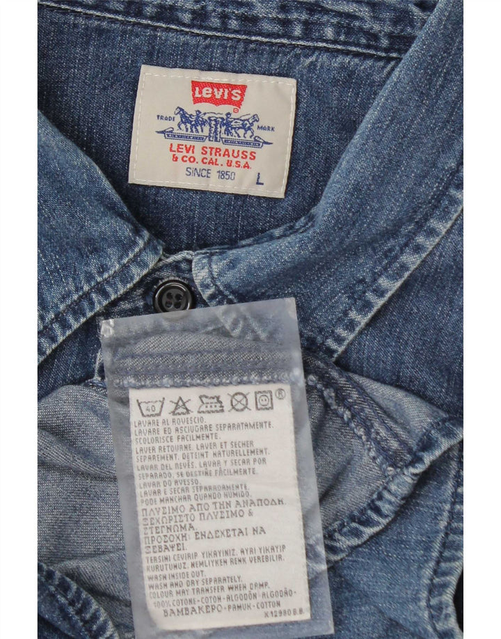 Cămașă de blugi pentru bărbați Levi's, mare, albastru, bumbac