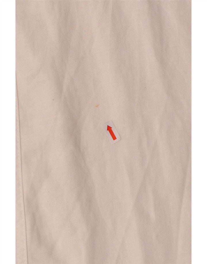 MONSOON Pantaloni chino Bootcut pentru femei UK 12 Medium W32 L31 White Linen