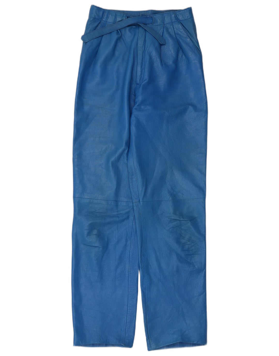 Pantaloni din piele vintage pentru femei IT 44 Medium W26 L30 Albastru