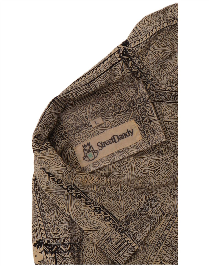 Cămașă vintage pentru bărbați cu mânecă scurtă, mare, gri cachetăl