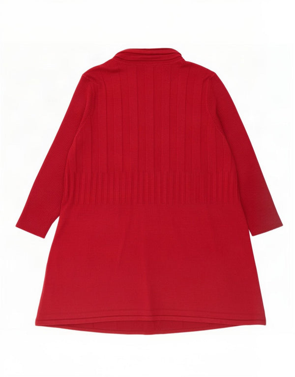Pulover cardigan cu paragate supradimensionat pentru femei Marks & Spencer UK 18 XL Roșu