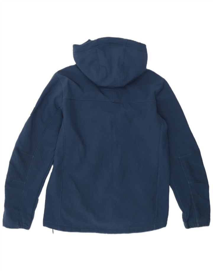 ZARA Mens Hooded Windbreaker Jacket UK 38 Medium Navy Blue Polyester