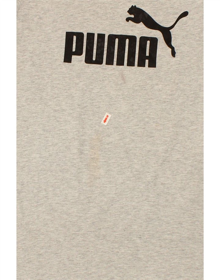 PUMA Womens Graphic T-Shirt Top UK 12 Medium Grey Vintage Puma and Second-Hand Puma from Messina Hembry 