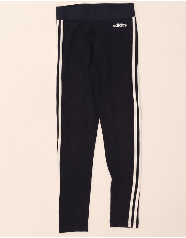 Leggings pentru femei Adidas UK 4/6 XS bleumarin bumbac
