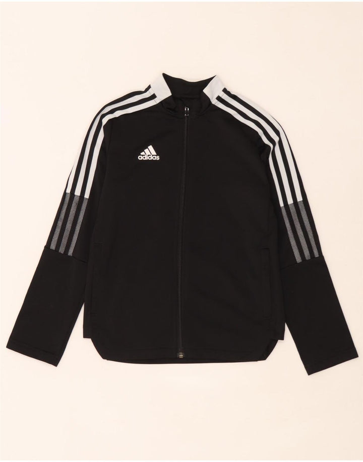 Jachetă de trening pentru băieți Adidas 9-10 ani, negru, poliester