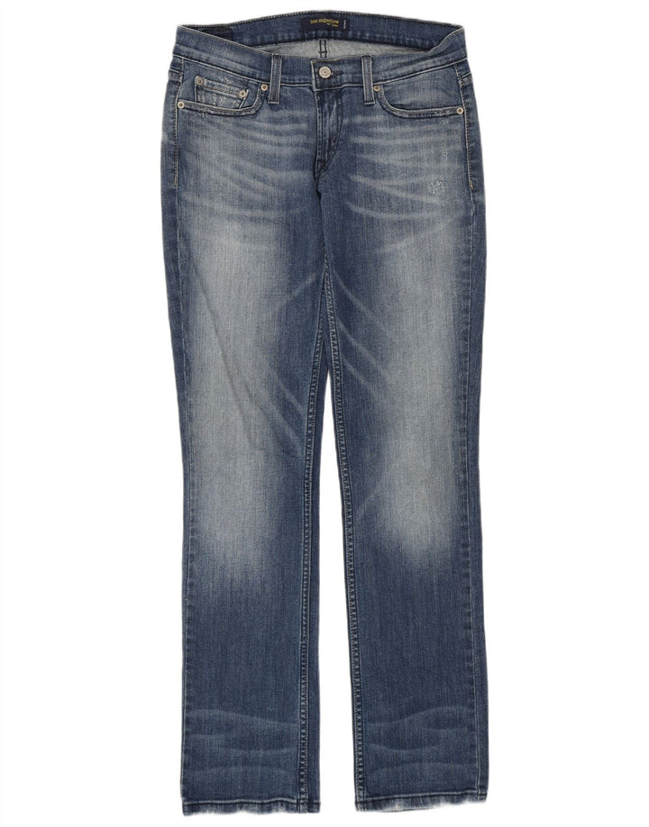 Blugi drepti 504 Super Low pentru femei Levi's US 7 Medium W29 L31 Bumbac albastru
