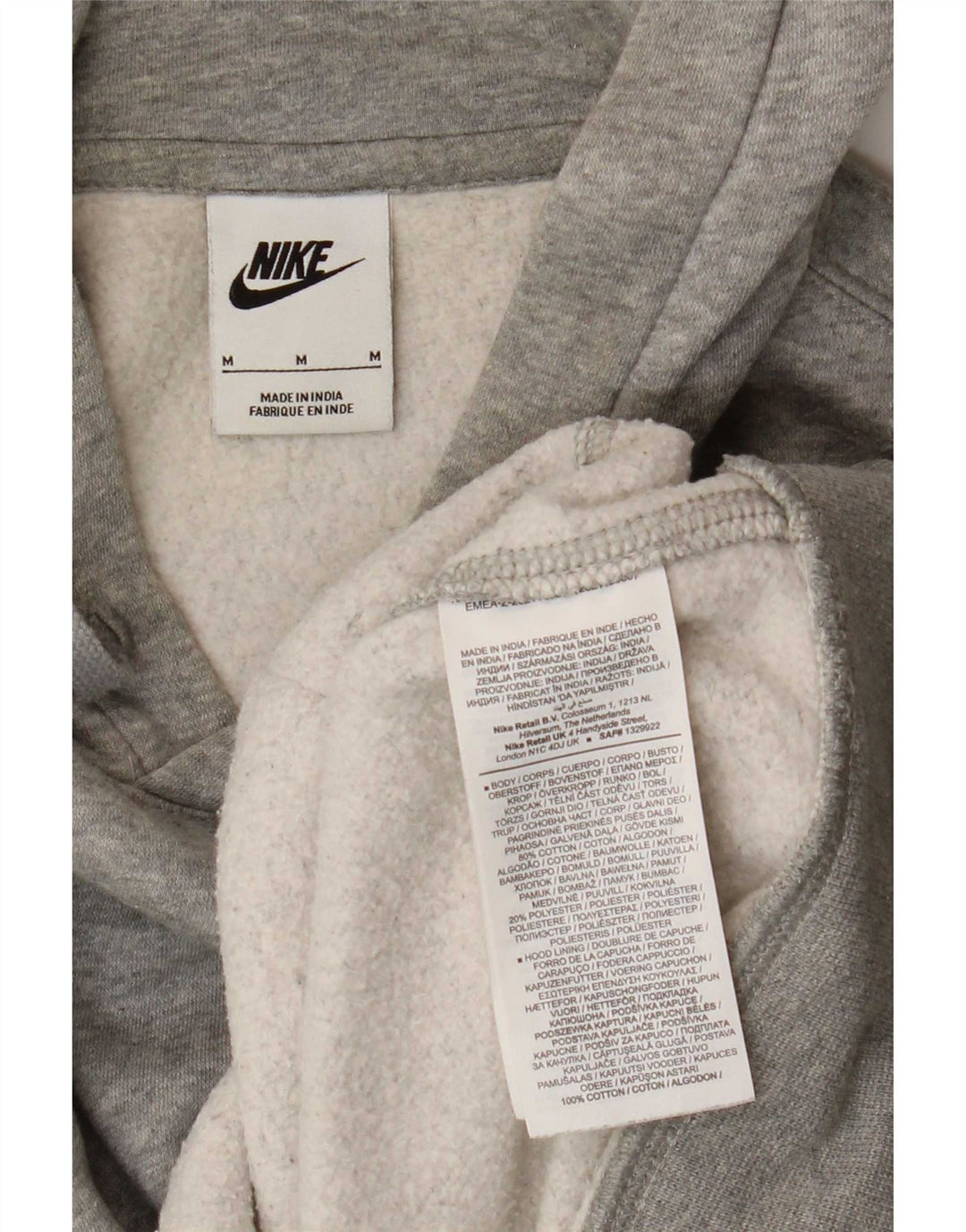 Pulover Nike pentru bărbați, bumbac cu pete, gri mediu