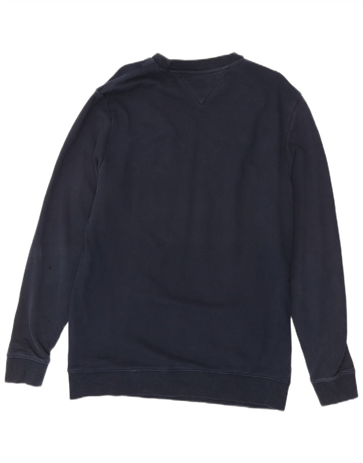 Hanorac pentru bărbați Tommy Hilfiger Pulover mare din bumbac bleumarin