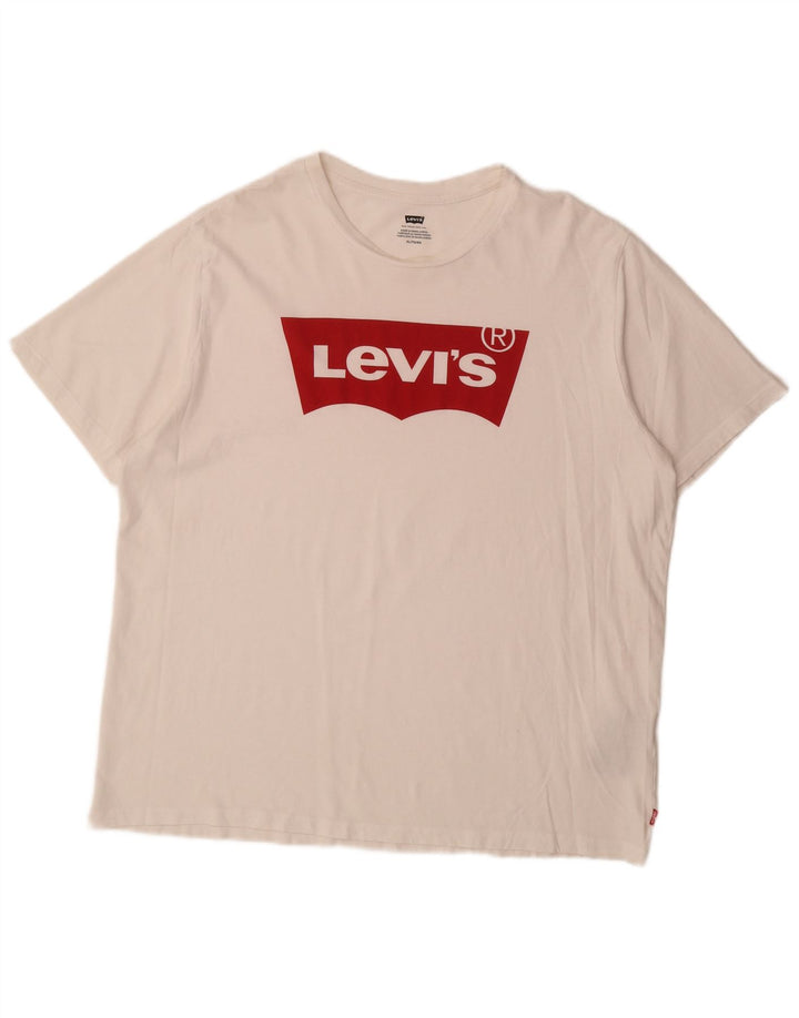 Tricou grafic pentru bărbați LEVI'S Top XL Bumbac alb